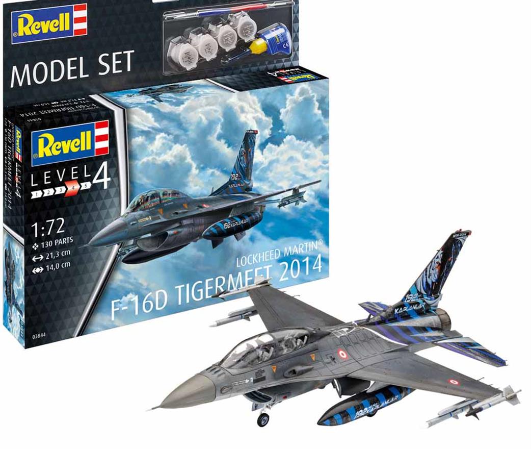 Revell 1/72 63844 F-16D Fighting Falcon Fighter Starter Kit