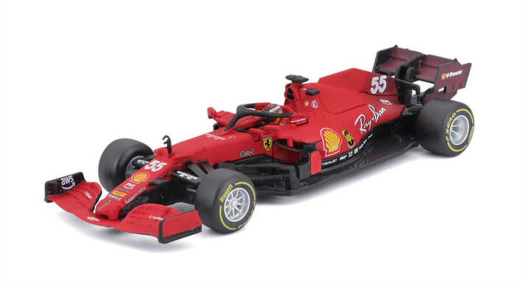 Burago 1/43 B18-36828S F1 2021 Ferrari Sf21 Sainz