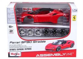 Maisto M39137 1/24th Ferrari Sf90 Stradale Diecast Car Kit