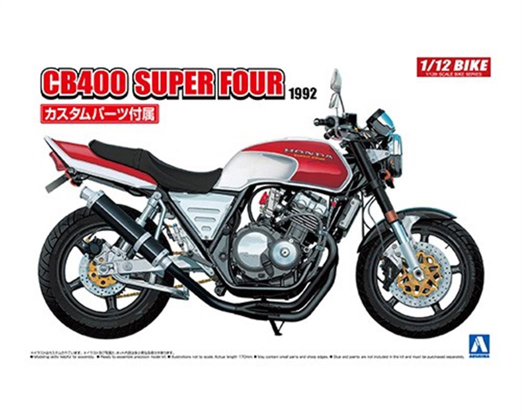 Aoshima 1/12 06479 Honda NC31 CB400 Four Super Four & Custom Parts Motorbike Kit