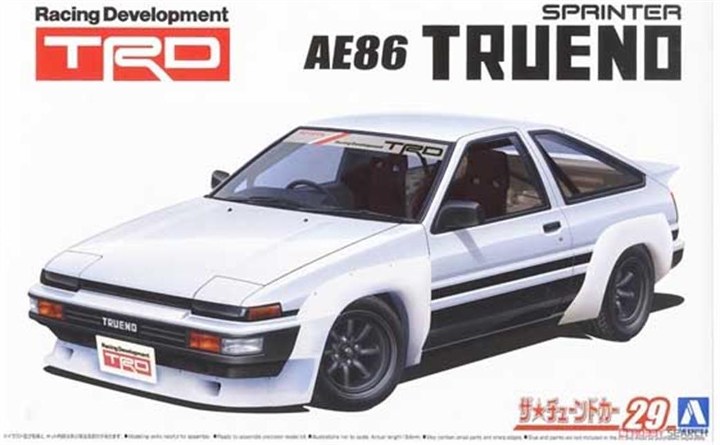 Aoshima 1/24 05896 TRD Toyota Trueno AE86 1985 Car Kit