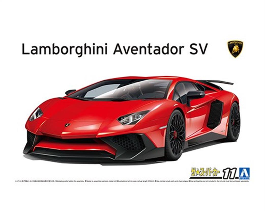 Aoshima 1/24 06120 Lamborghini Aventador SV Supercar Kit