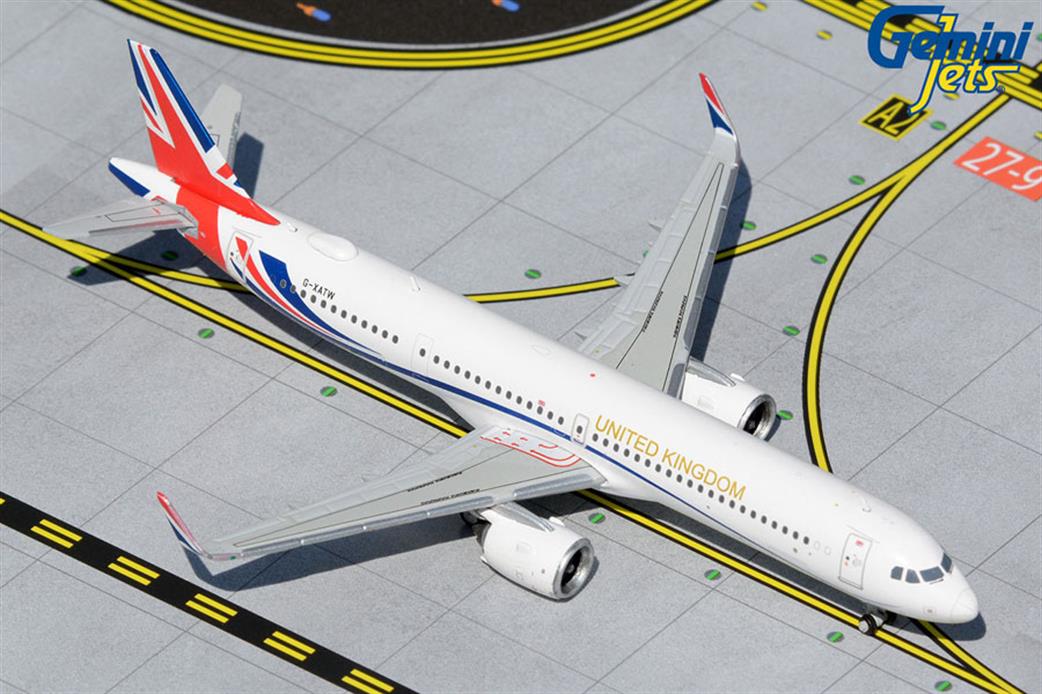 Gemini Jets GMRAF111 Royal Airforce Airbus A321NEO G-XATW Transport Aircraft Model 1/400