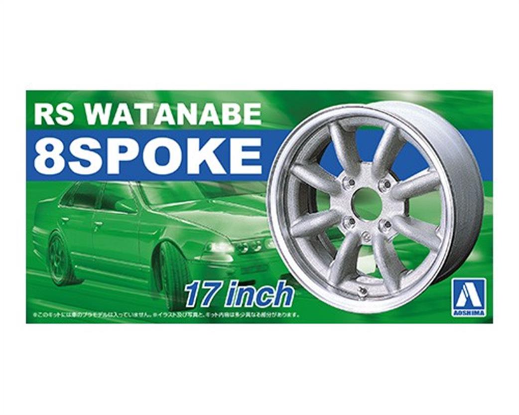Aoshima 05243 RS Wantanabe 8 Spoke 17Inch Wheels 1/24