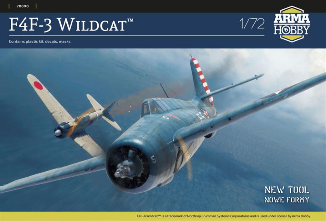 Arma Hobby 1/72 70090 F4F-3 Wildcat US WW2 Fighter Kit