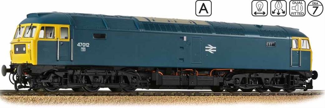 Bachmann 35-411 BR 47012 Class 47/0 Rail Blue Livery Serck Radiator Panels New High-Spec Tooling OO