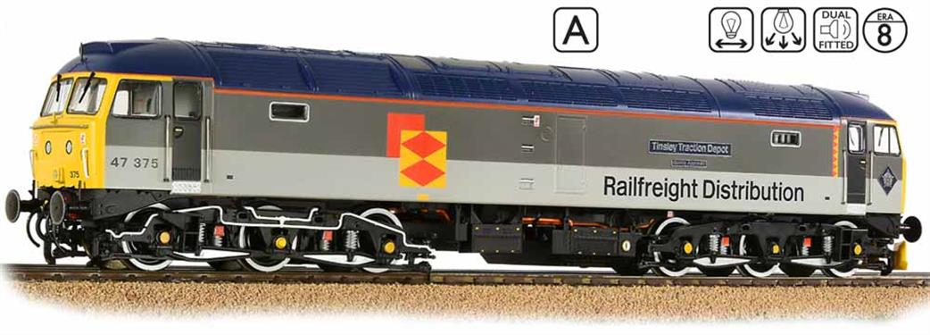 Bachmann OO 35-419 BR 47375 Tinsley Traction Depot Railfreight Dristribution Triple Grey New High-Spec Tooling