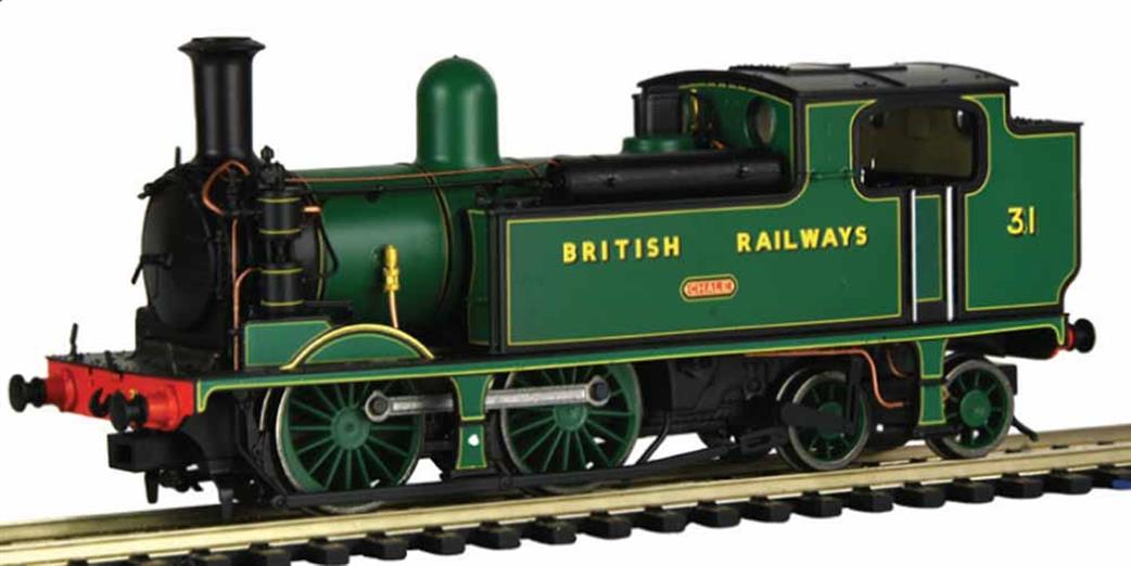 EFE Rail OO E85009 BR 31 Chale ex-LSWR Adams Class O2 0-4-4T IoW Type SR Malachite Green Lettered BRITISH RAILWAYS