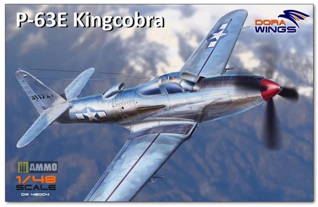 Dora Wings 1/48 48004 Bell P-63E King Cobra US Airforce WW2 Plastic Kit