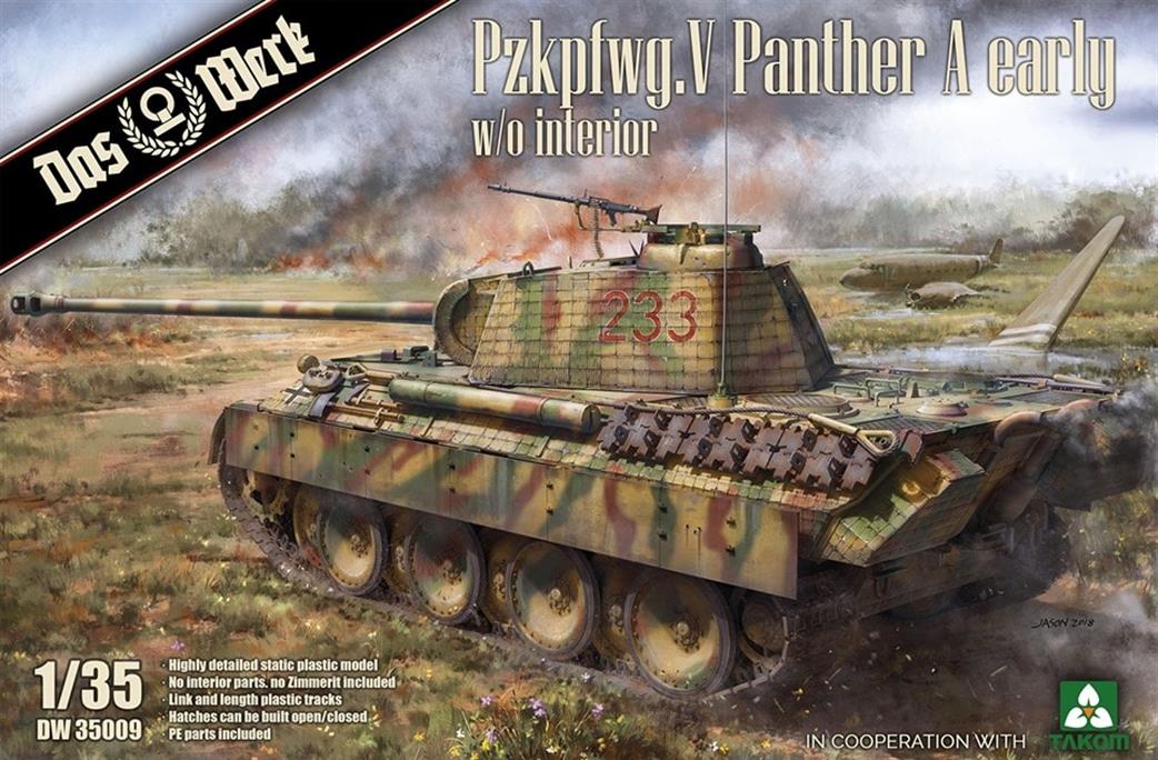 Das Werk 1/35 35009 Panther A Early Version German WW2 Tank Quality Plastic Kit