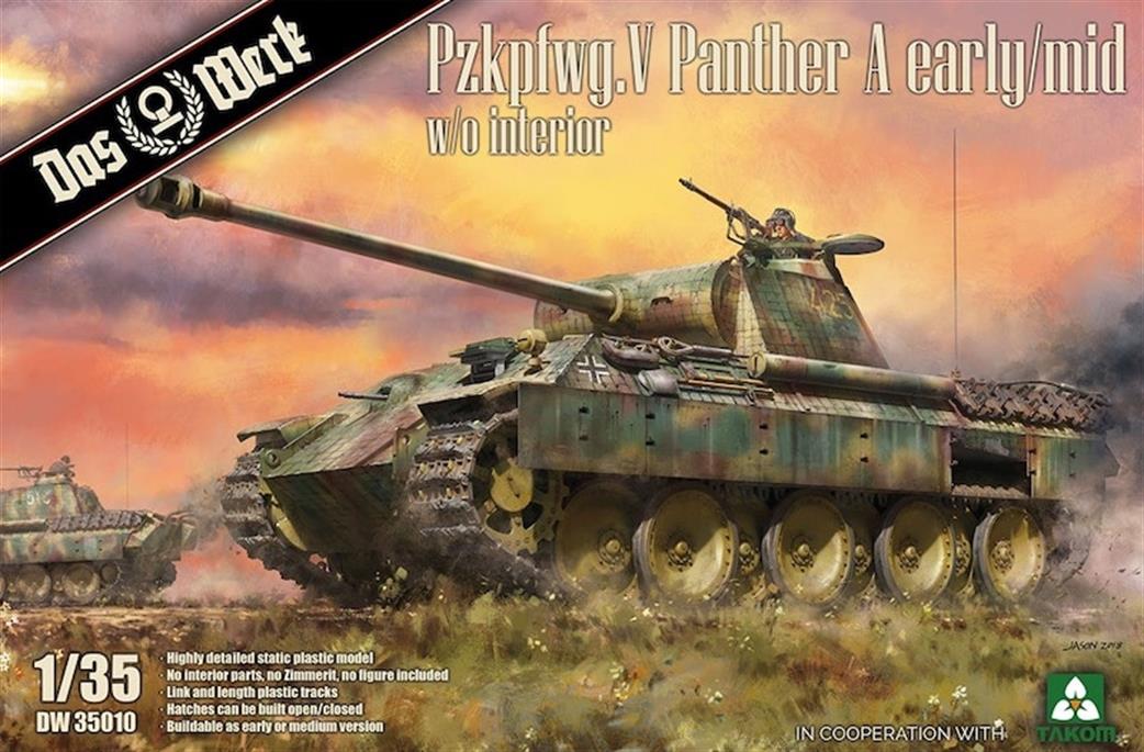 Das Werk 1/35 35010 Panther A Mid  Version German WW2 Tank Quality Plastic Kit