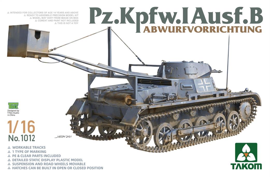 Takom 1/16 01012 German Pz.Kpfw1 Ausf B Tank Kit