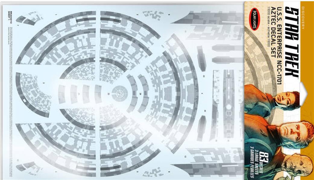 Polar Lights 1/1000 MKA042 Star Trek Discovery Uss Enterprise Aztec Decal Set