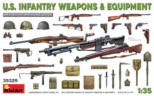 Miniart 35329 Us Infantry Weapons And Equipment WW11
