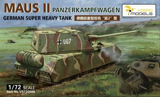 1/72 Panzerkampfwagen‘Maus II’ German Super Heavy Tank Metal barrel