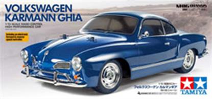 Tamiya is no stranger to recreating classic cars from different eras! This specific kit recreates a true classic in the form of the Volkswagen Karmann Ghia. The Karmann Ghia was a stylish coupé based upon the same platform as the legendary Beetle. Its body was designed by Italian firm Ghia and manufactured by the German company Karmann. The polycarbonate body in this replica sits on top of the Tamiya RWD M-06 chassis