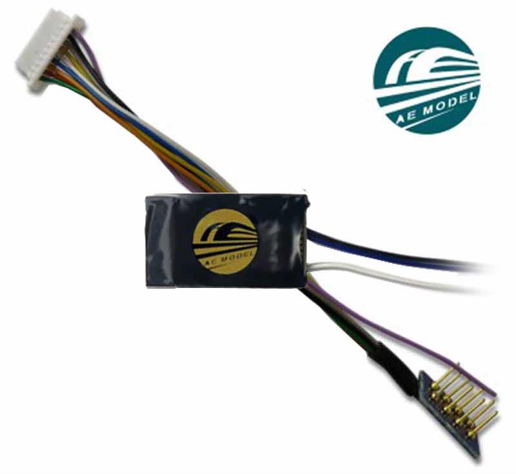 DCC Concepts OO AED-8PH.4 AE Model 8 Pin 4 Function Mini Decoder with Wiring Harness