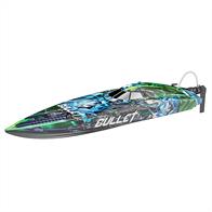 WHAT'S INCLUDED 2.4G 2CH digital proportional radio control system Water-cooled 2815 outrunner brushless motor 60A water cooled &amp; waterproof brushless ESC with BEC Powerful steering 37g servo (waterproof) CNC aluminum alloy rudder Shaft drive system: 4mm flex cable drive 3 Blade nylon propeller x 2pcs Display boat stand