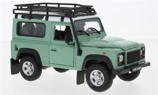 22498LG Land Rover Defender Light Green with Roof Rack and Snorkel