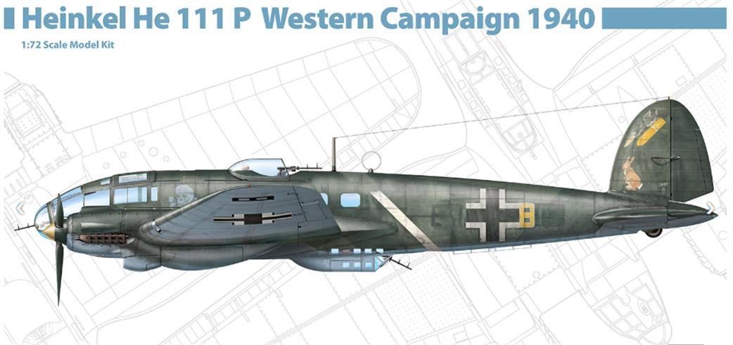 Hobby 2000 1/72 72077 Heinkel He 111P Western Campaign German WW2 Bomber Kit