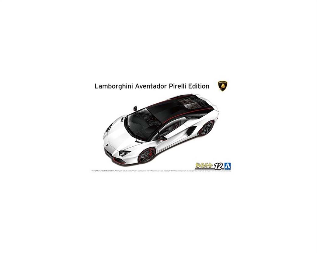 Aoshima 1/24 06121 Lamborghini Aventador Pirelli Edition Supercar Kit