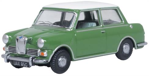 Oxford Diecast 76RE003 1/76th Riley Elf Cumberland Green/Old English White