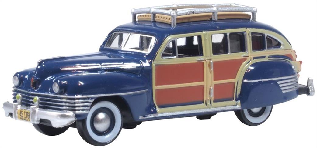 Oxford Diecast 1/87 87CB42002 Chrysler T & C Woody Wagon 1942 South Sea Blue