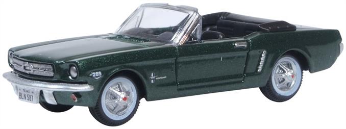 Oxford Diecast 87MU65006 1/87nd 1965 Ford Mustang Convertible Ivy Green