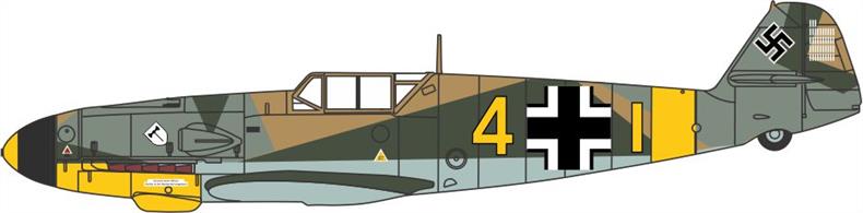 Oxford Diecast AC114S 1/72nd Messerschmitt Bf 109F-4/Trop104-victory ace Eberhard von Boremski No Swastika