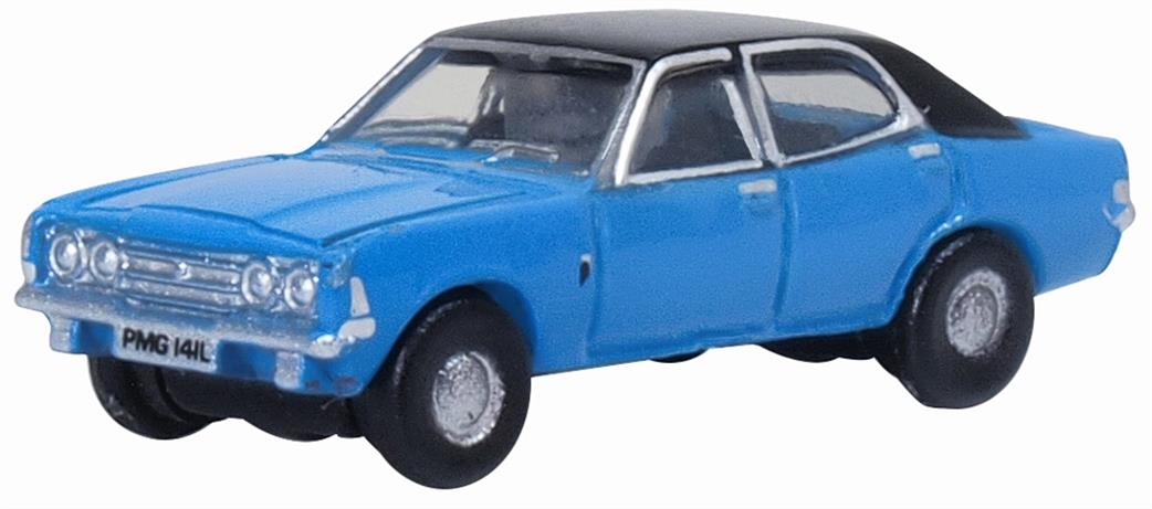 Oxford Diecast 1/148 NCOR3005 Ford Cortina MkIII Electric Monza Blue