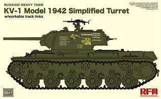 Rye Field Models 5041 Russian KV-1 Heavy Tank Model with workable track links