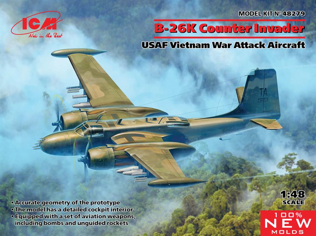 ICM 1/48 48279 Douglas B-26K Counter Invader Aircraft Kit