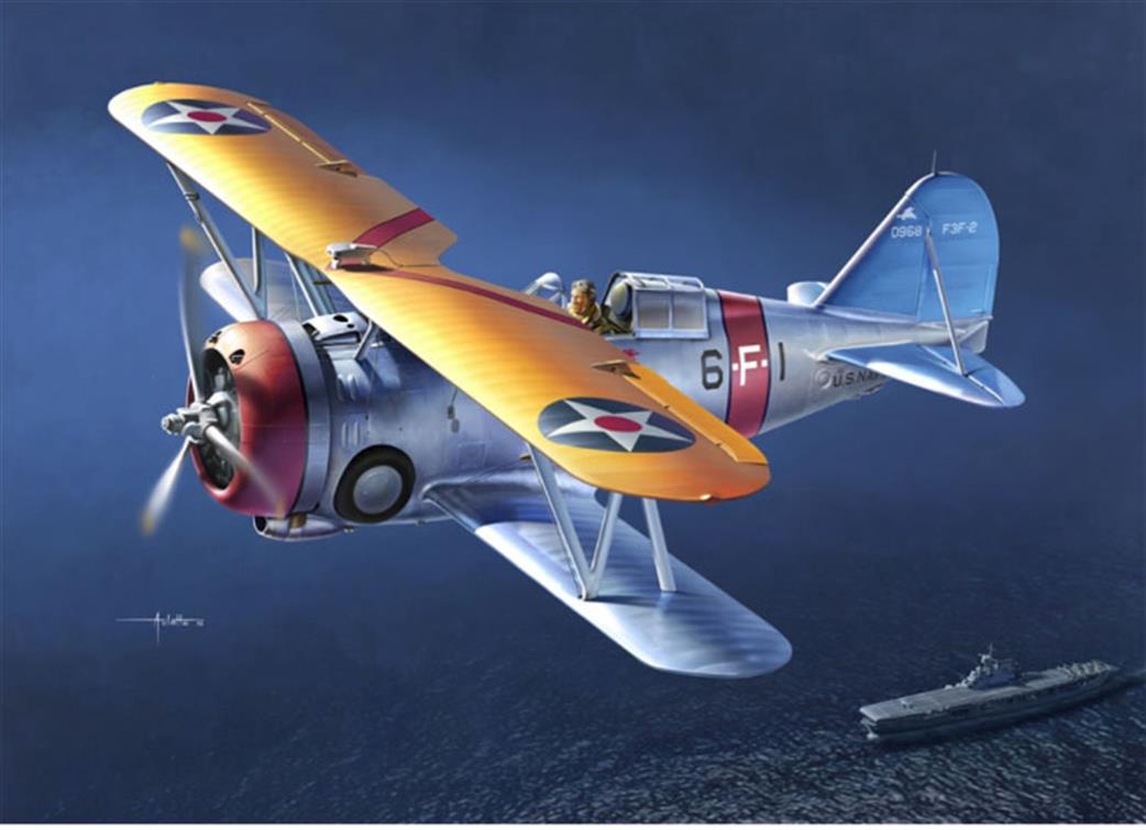 Academy 1/72 12326 Grumman F3F-2 Fighting Six American Navy Fighter ...