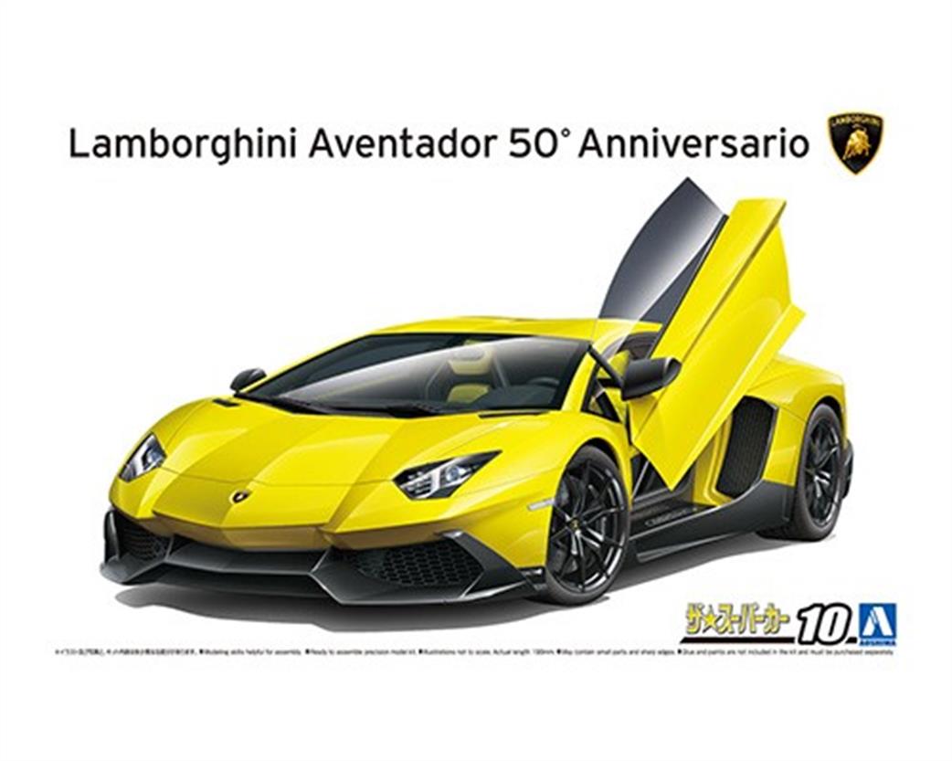 Aoshima 05982 Lamborghini Aventador 50 Anniversario Supercar Kit 1/24