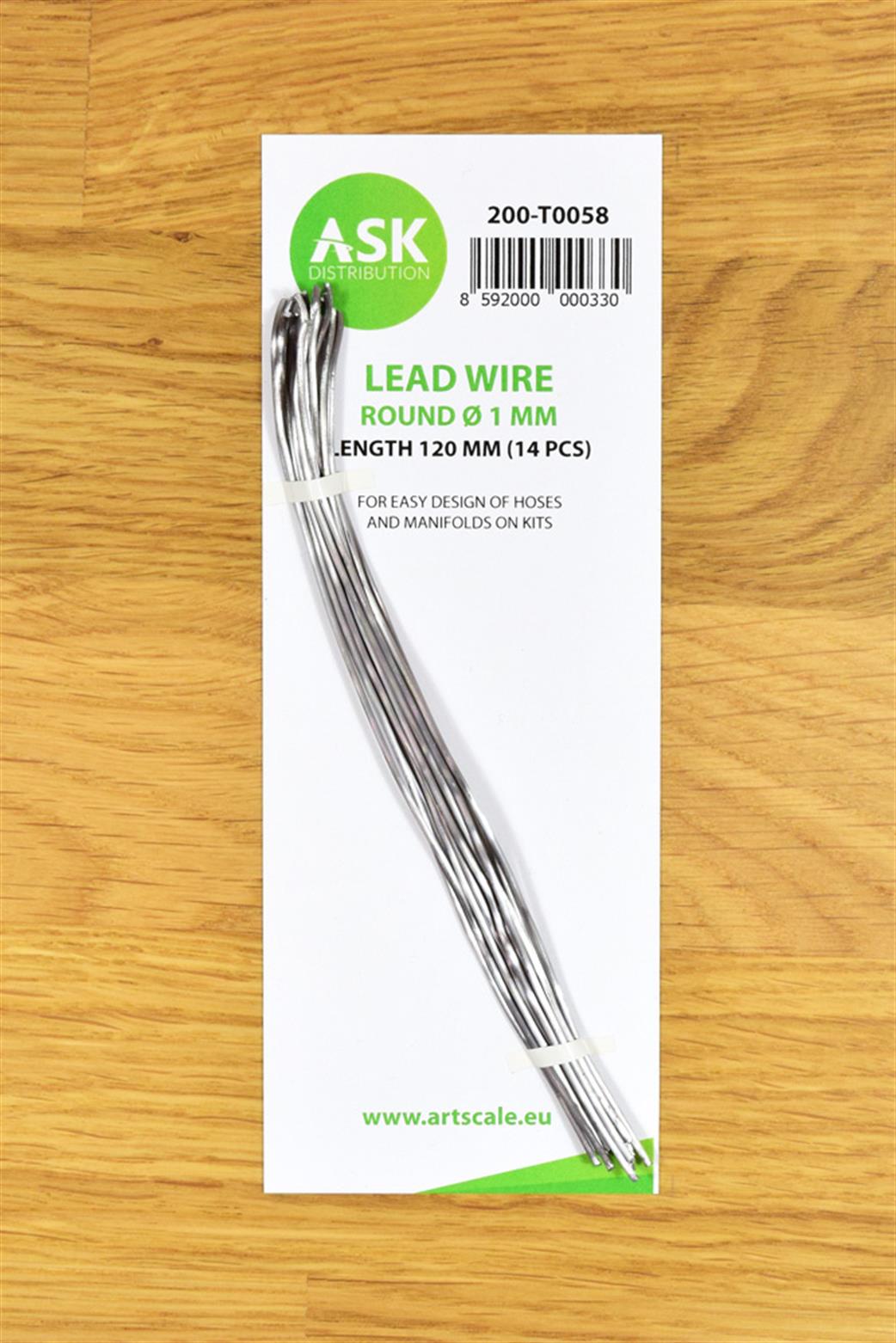 Ask Distribution  200-T0058 Lead Wire 1mm Round x 120mm 30 Pieces