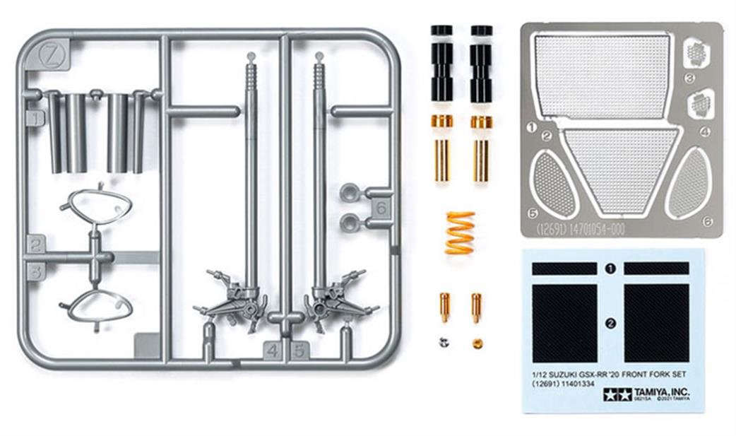 Tamiya 1/12 12691 Front Fork Set for Team Suzuki Ecstar GSX-RR20 F