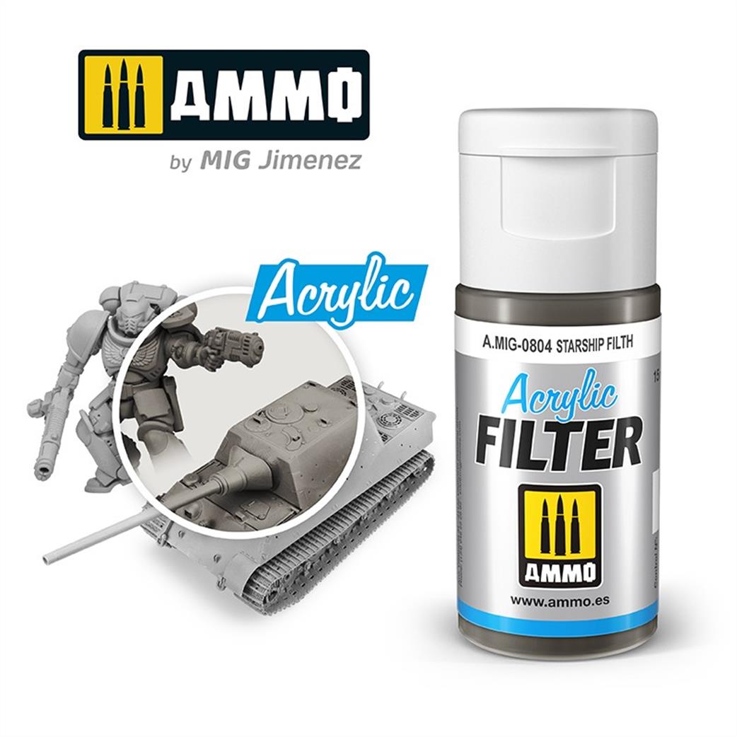 Ammo of Mig Jimenez  A.MIG-0804 Acrylic Filter Starship Filth