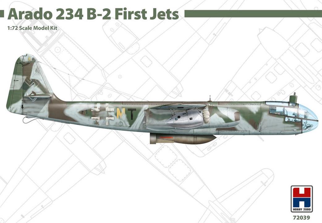 Hobby 2000 1/72 72039 Arado Ar234b-2 First Jets Blitz Bomber Plastic Kit