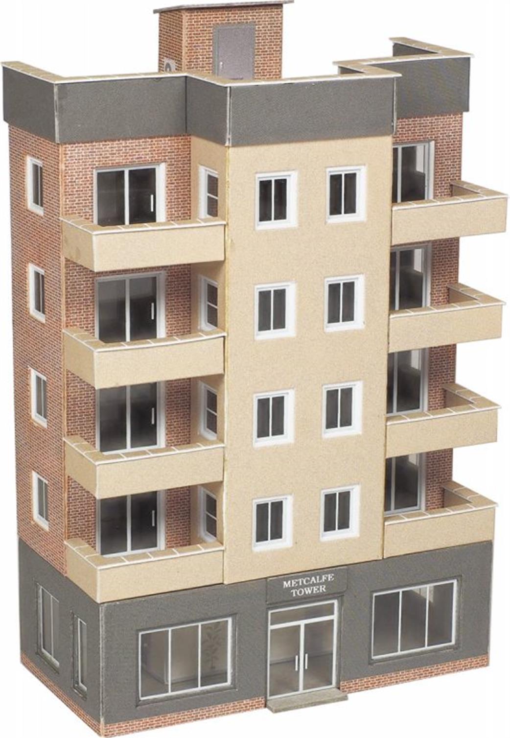 Metcalfe N PN960 Modern Tower Block Low Relief Building Card Kit