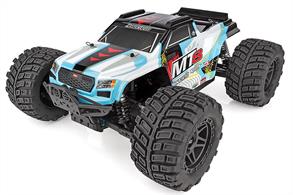 Team Associated is proud to bring you the latest version in the monster truck line-up. The RIVAL MT8 is a powerful, purposeful, and built-to-last 1:8 scale monster truck capable of running on a single 6S or 4S LiPo battery. Its strength lies at the very core of this beast with its high-performance 2100kv high-torque Reedy brushless motor, 4mm aluminum main chassis with rigid aluminum center chassis supports, and a four-position adjustable wheelie bar. Power and durability are things you will never lack with this RIVAL MT8.