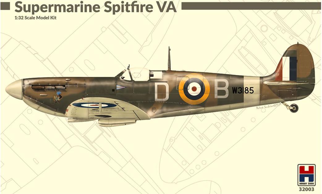 Hobby 2000 1/32 32003 Spitfire Mk.VA RAF WW2 Fighter Plastic Kit