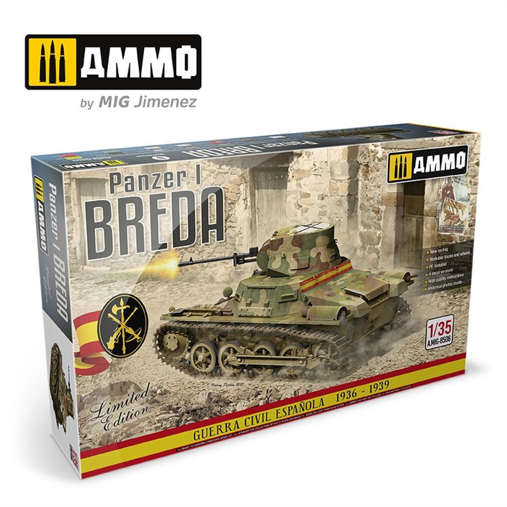 Ammo of Mig Jimenez 1/35 A.MIG-8506 Panzer 1 Breda  limited Edition Tank Kit