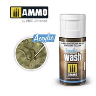 AMMO ACRYLIC WASH BROWN FOR DARK YELLOWHigh quality Acrylic Wash - 15ml jar