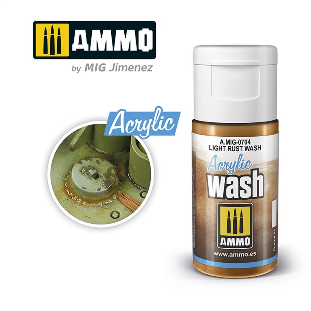 Ammo of Mig Jimenez  A.MIG-704 Light Rust Acrylic Weathering Wash