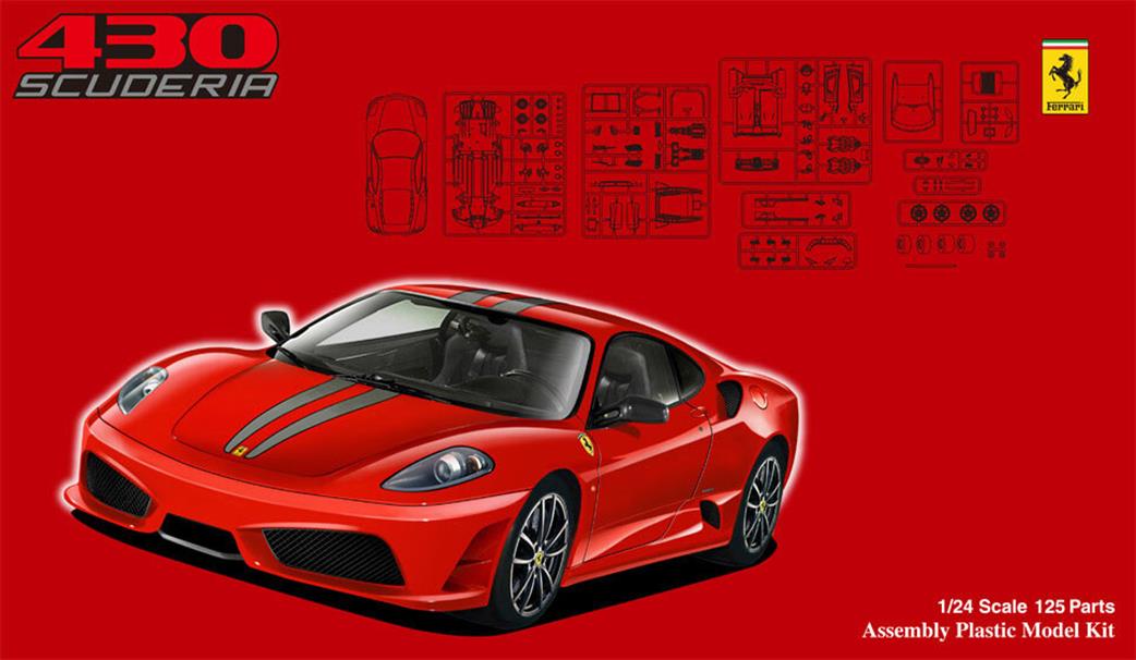 Fujimi 1/24 F123363 Ferrari F430 Scuderia Car Kit