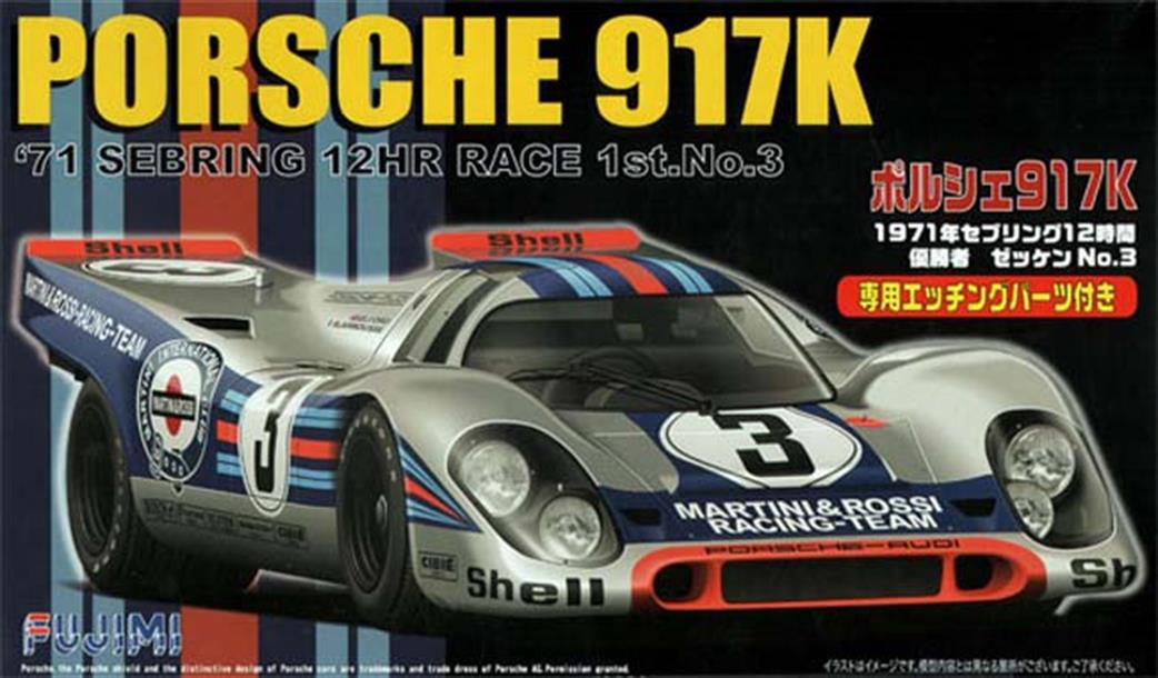 Fujimi 1/24 F123882 Porsche 917K 1971 Sebring 12 Hour Race Winner Car Kit