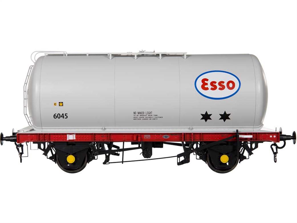 Dapol O Gauge 7F-064-009 Esso 6045 45-tonne TTA Air Braked Oil Tank Wagon Grey Red Chassis