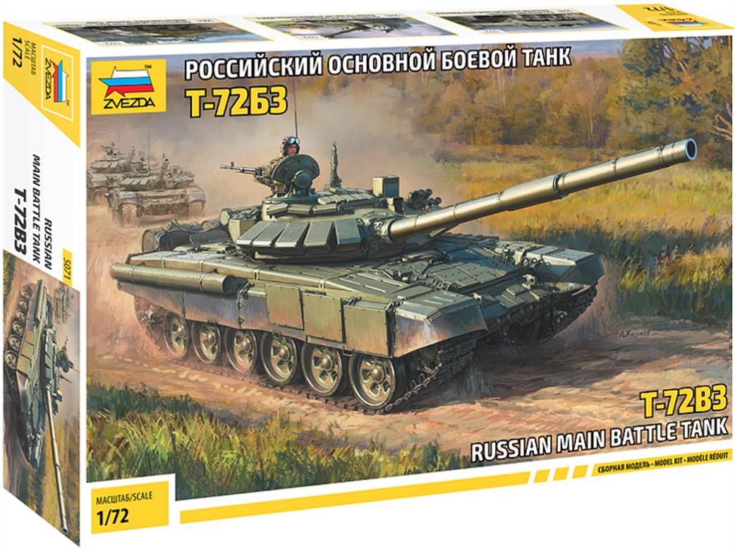 Zvezda 5071 Russian Main Battle Tank T-72B3 Plastic Kit 1/72