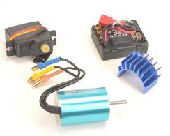 Brushless upgrade set for UDI Breaker and Panther. Comes with ESC, Motor and replacement steering servo.