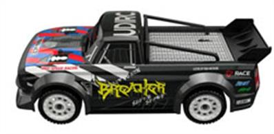 Introducing from UDIRC new PRO Brushless version of the RTR 1/16th fully proportional 4WD drift trucks. With great looking bodies, 2.4GHz radio and even more speed. - 1/16th Fully proportional high-performance 4WD racing car, integrated Electronic Stability Program (Gyro) , effectively correct yaw,